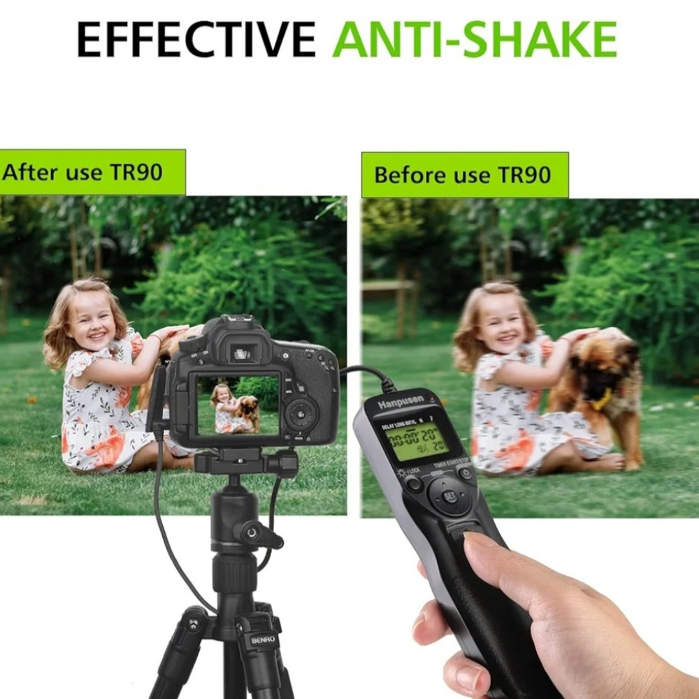 Hanpusen TR-90 Remote Switch With Digital Timer For Camera Shutter Use Open Box. - Picture 2 of 16